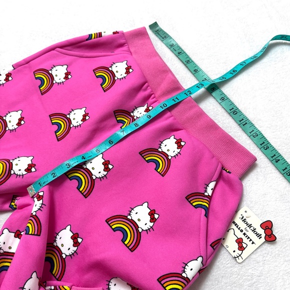 Modcloth X Hello Kitty sz M Sweatpants Joggers Pink Rainbow - Picture 4 of 5